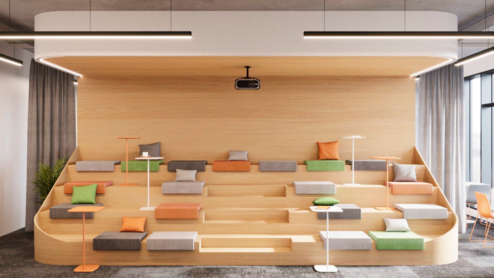 MODERN OFFICE INTERIOR VISUALIZATION. BRINGING UNBUILT IMMERSIVE WORKSPACES TO LIFE.